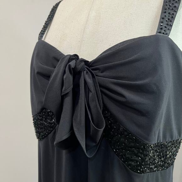 Studio 1940 Black Maxi Evening Gown Whimsigoth Plus Size 18W - Picture 7 of 8